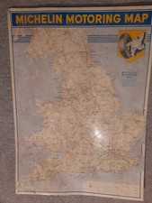 Pre motorways Michelin map sign. Goodyear. Dunlop. Vintage sign. Tyre sign