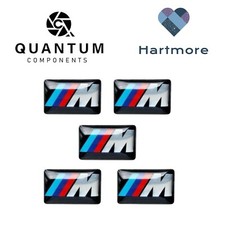 5 X M SPORT PERFORMANCE ALLOY WHEEL BADGE STICKER EMBLEM DECAL BMW 17MM X 9MM