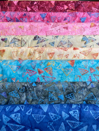 Batik fabric triangle print - triangle,