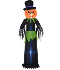 Outsunny 8ft Light-Up Pumpkin Man Halloween Decoration 2-5-532
