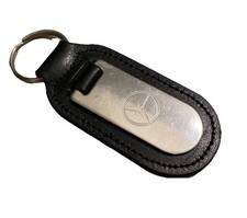 Mercedes-Benz Key Ring Dealer Dealership Leather Key Fob Black Logo