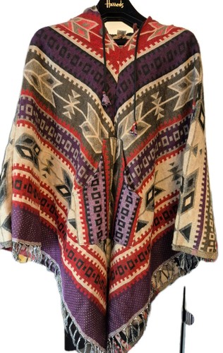 Hooded poncho with - hooded, one
