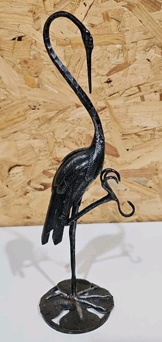 Metal decorative heron - metal,