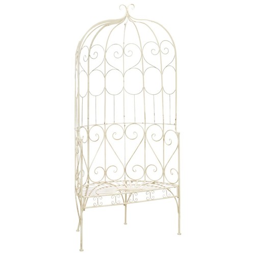 Garden bench antique - garden, white