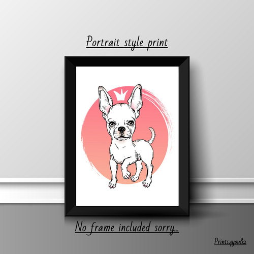Chihuahua pet print - pet, a4