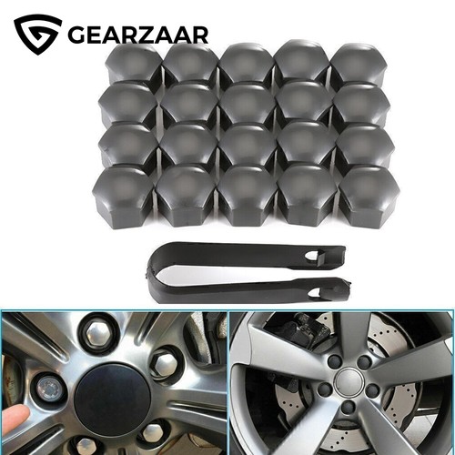 Grey 17mm wheel nut - grey, caps