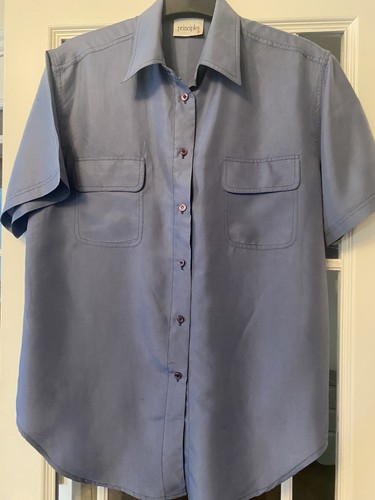 Dusky blue 100 silk - blue, 100%