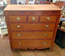 Large Antique Georgian Oak and Mahogany Chest Drawers DELIVERY POSSIBLE