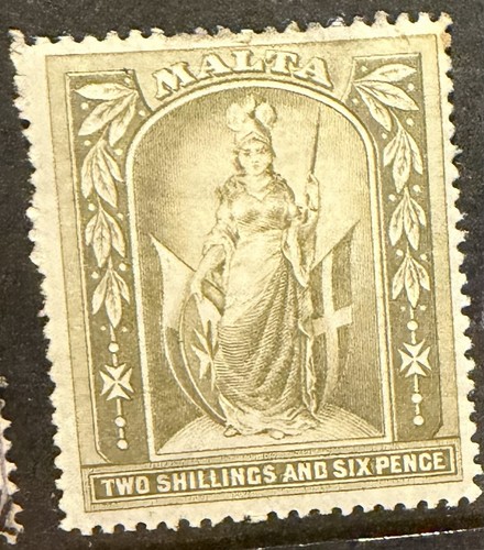 Malta 6d olive grey - sg,