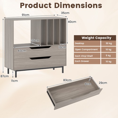 Record storage cabinet retro - storage,