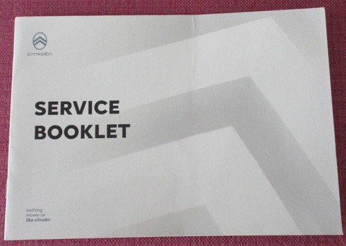 Citroen service book - book,