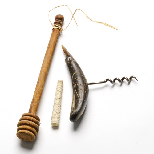 English barware corkscrew horn - barware,
