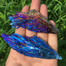 Natural Quartz Crystal Stone Rainbow Titanium Cluster Mineral Specimen Healing