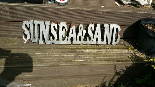 Wall sign sunsea sand - sunsea&sand, metal