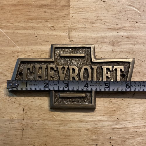 Cast iron chevrolet plaque - cast,