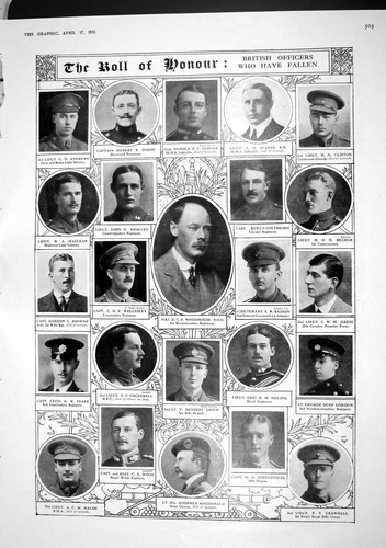 Old antique print 1915 - old,