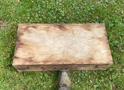 Vintage wooden toolbox - toolbox, chest