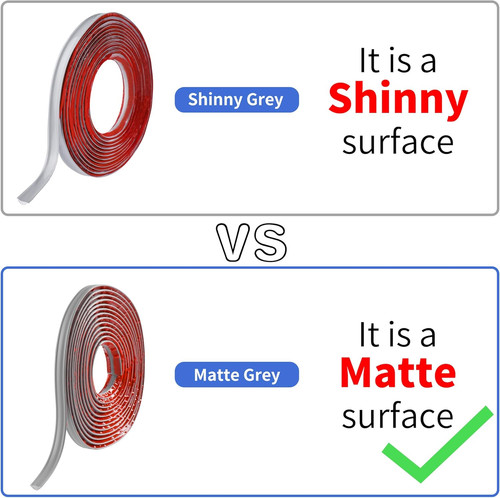 Matte grey pvc - matte, quadrant