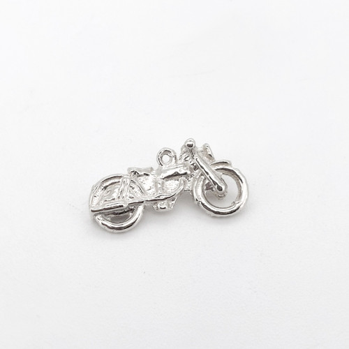 Vintage silver motorcycle - vintage,