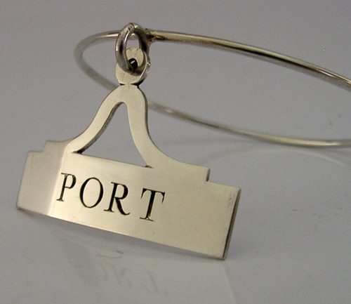 Sterling silver port decanter - silver,