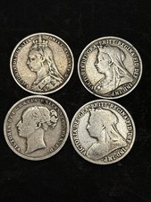 Victorian Shillings .925 Silver Half Crown