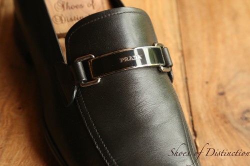 Prada black leather silver - black,