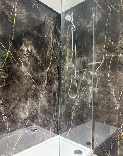 Black gold marble - marble, wide