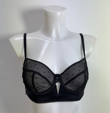 Ladies New Ex M&S Boutique Black Balcony Bra Sizes 28A- 42C