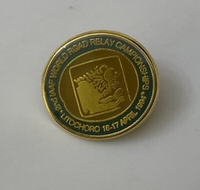 VINTAGE ENAMEL LAPEL PIN BADGE IAAF ROAD RELAY CHAMPIONSHIPS LITOCHORO 1994 - CO