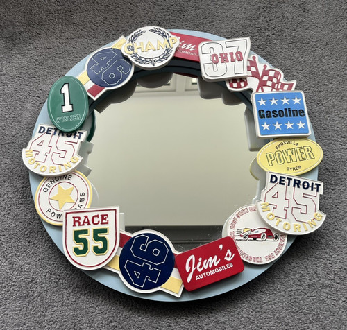 Usa state logo badge mirror - usa,