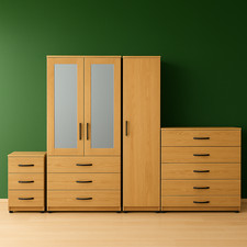 3 Door Wardrobe With 3 draws