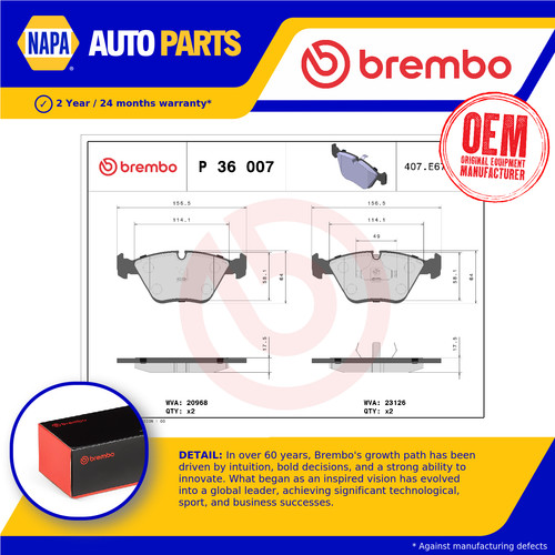 Brake pads set fits jaguar - brake, xjs
