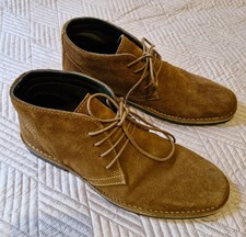 Porter & Ash Sued Tan Desert  Boots with leather upper . Size UK 8