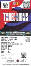 England v Uruguay Ticket Stub