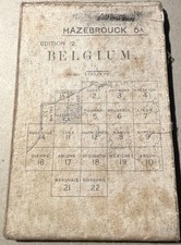 WW1 Map on Linen: Hazebrouck /