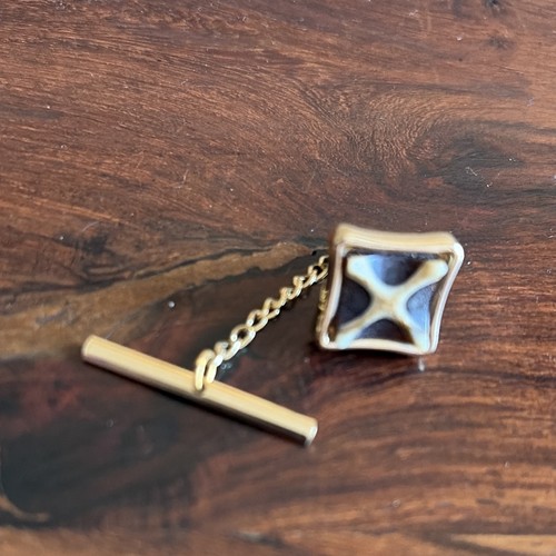 Gold tone metal tie - gold,