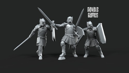 Grey castle warriors with - castle,