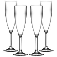 Clear Plastic Champagne Flutes