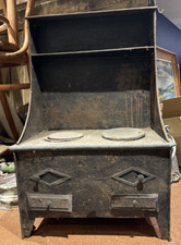 Antique Toy Doll Old Wood Stove XIXth Metal Antique Doll