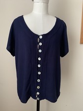Sahara Floaty Top Blouse Navy