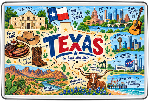Texas lone star fridge magnet - fridge,