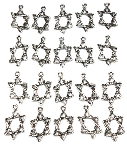 Pcs star david charms - 20, x