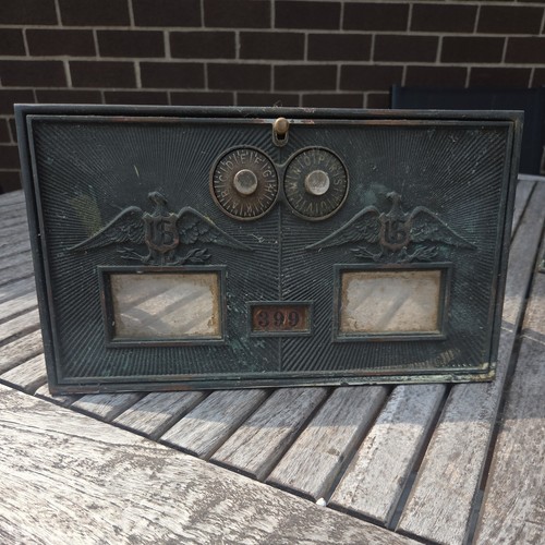 Vintage brass post office - us,