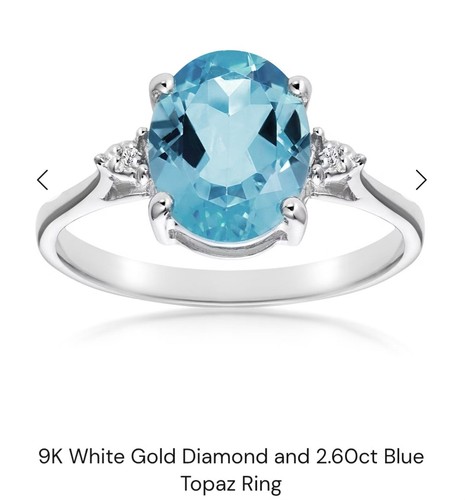 White gold diamond and - 9k,