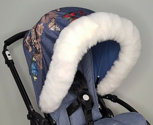 Dolls pram luxury faux fur - pram,