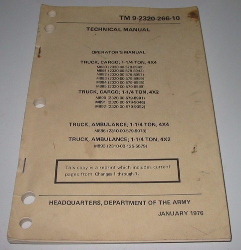 Technical manual truck cargo - technical,