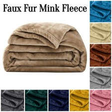 Luxury Faux Fur Mink Throw