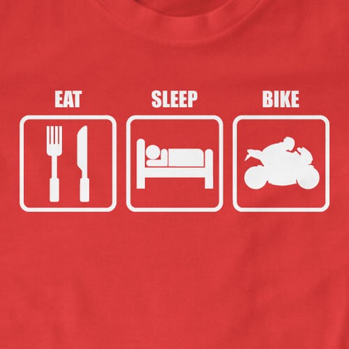 Eat sleep bike shirt - eat, |