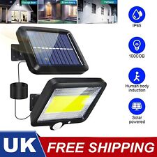 Solar Power PIR Motion Sensor Wall Light LED Outdoor Garden Security Flood Lamp