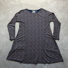 Seasalt Women’s Mill Pool Floral Cotton Dress Pocket Blue Orange Size 10